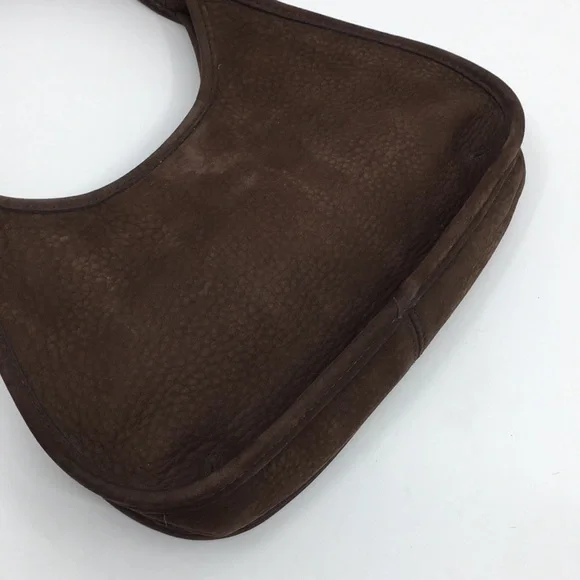 SOLD!!! Vintage Coach Mini Ergo 4399 Chocolate Brown Nubuc Suede Bag - Picture 13 of 16